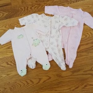Little Me footie bundle - newborn, 3M, 6M